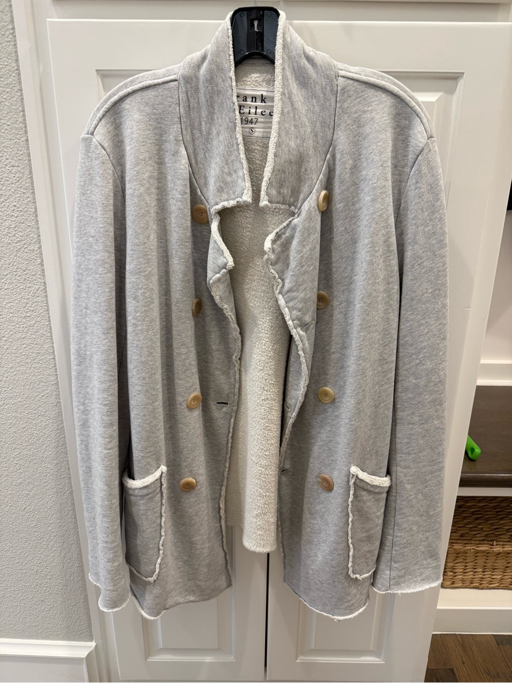 Frank & Eileen Gray Melange Triple Fleece Double-Breasted Jacket